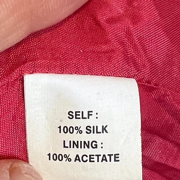 Kay Unger Silk Cocktail Dress Pink Orange Gold Mod Retro 6 - Picture 11 of 12